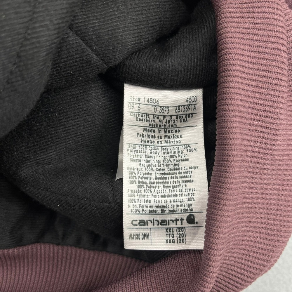 Carhartt WJ130 DPM Sandstone Hooded Jacket Plum Nationwide Womens XXL 20 - Picture 10 of 15